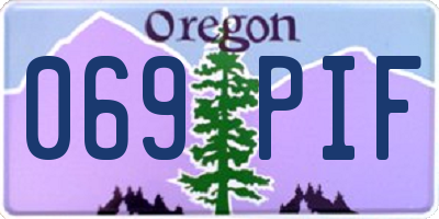 OR license plate 069PIF