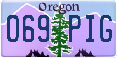 OR license plate 069PIG