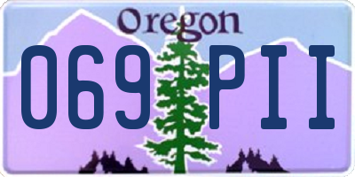 OR license plate 069PII