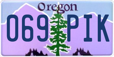 OR license plate 069PIK