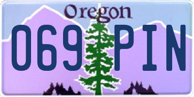 OR license plate 069PIN