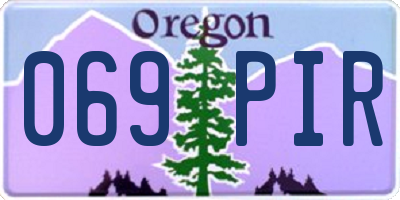 OR license plate 069PIR