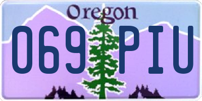 OR license plate 069PIU