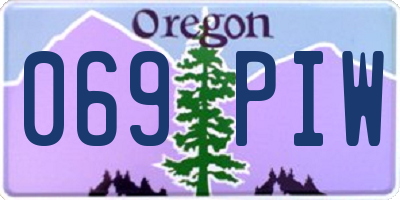 OR license plate 069PIW