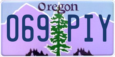 OR license plate 069PIY