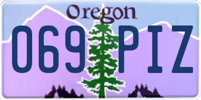 OR license plate 069PIZ
