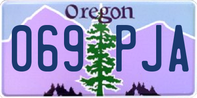OR license plate 069PJA