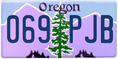 OR license plate 069PJB