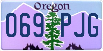 OR license plate 069PJG