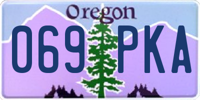 OR license plate 069PKA