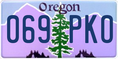 OR license plate 069PKO