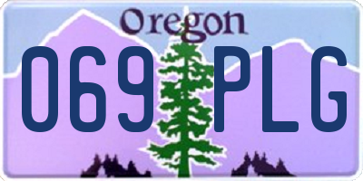 OR license plate 069PLG