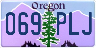 OR license plate 069PLJ