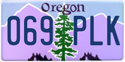 OR license plate 069PLK