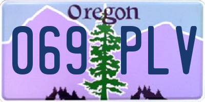 OR license plate 069PLV