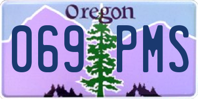 OR license plate 069PMS