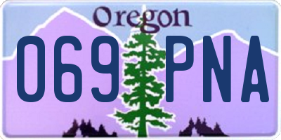 OR license plate 069PNA