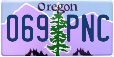 OR license plate 069PNC