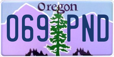 OR license plate 069PND