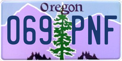 OR license plate 069PNF