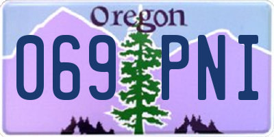 OR license plate 069PNI
