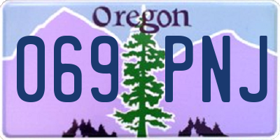 OR license plate 069PNJ