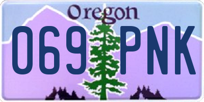 OR license plate 069PNK