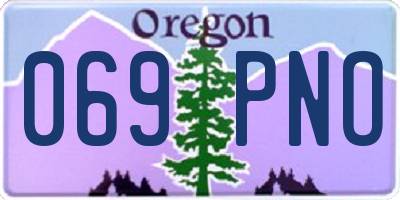 OR license plate 069PNO