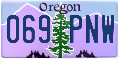 OR license plate 069PNW
