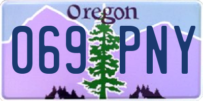 OR license plate 069PNY