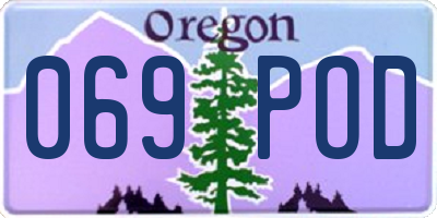 OR license plate 069POD