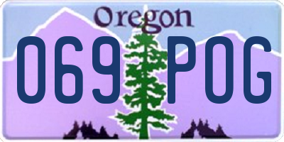 OR license plate 069POG