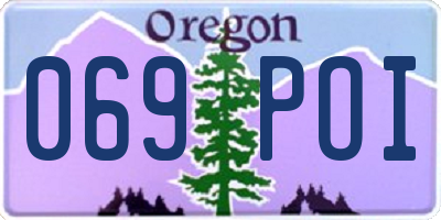 OR license plate 069POI