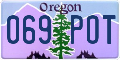 OR license plate 069POT
