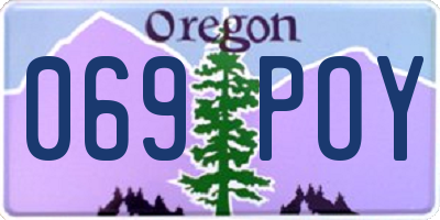 OR license plate 069POY