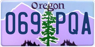 OR license plate 069PQA