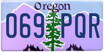 OR license plate 069PQR