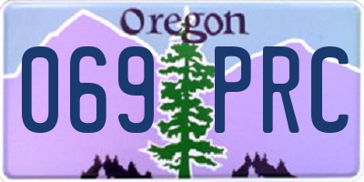 OR license plate 069PRC