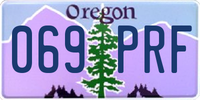OR license plate 069PRF