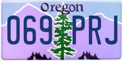 OR license plate 069PRJ