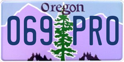 OR license plate 069PRO