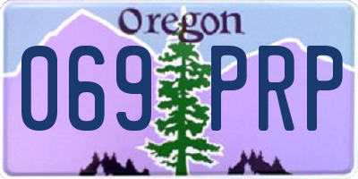 OR license plate 069PRP