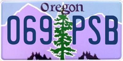 OR license plate 069PSB