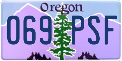 OR license plate 069PSF