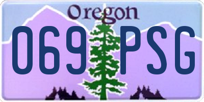 OR license plate 069PSG