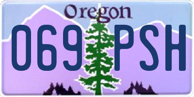 OR license plate 069PSH