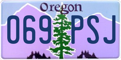 OR license plate 069PSJ