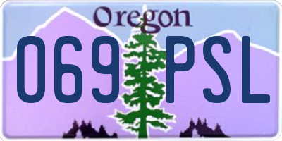 OR license plate 069PSL