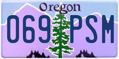 OR license plate 069PSM