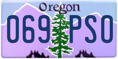 OR license plate 069PSO